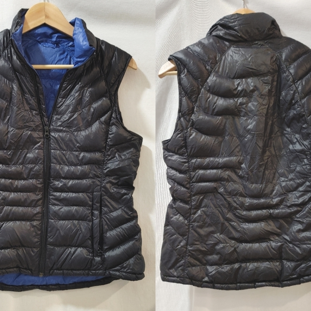 Bernardo Quilted Puffer Goose Down Vest Small‎ S Black Lightweight
